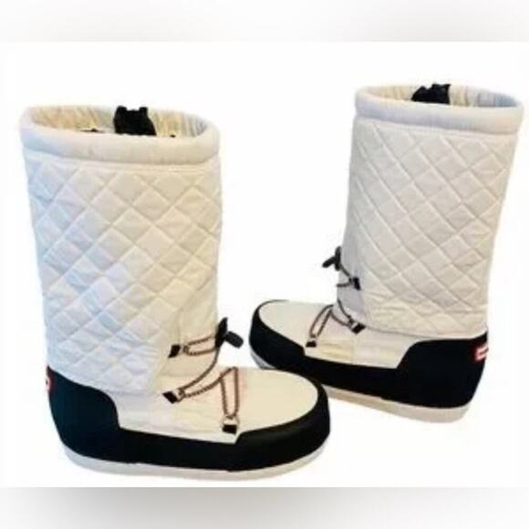 HUNTER ORIGINAL QUILTED MID CALF SNOW BOOTS SIZE US‎ 7 - Picture 1 of 9